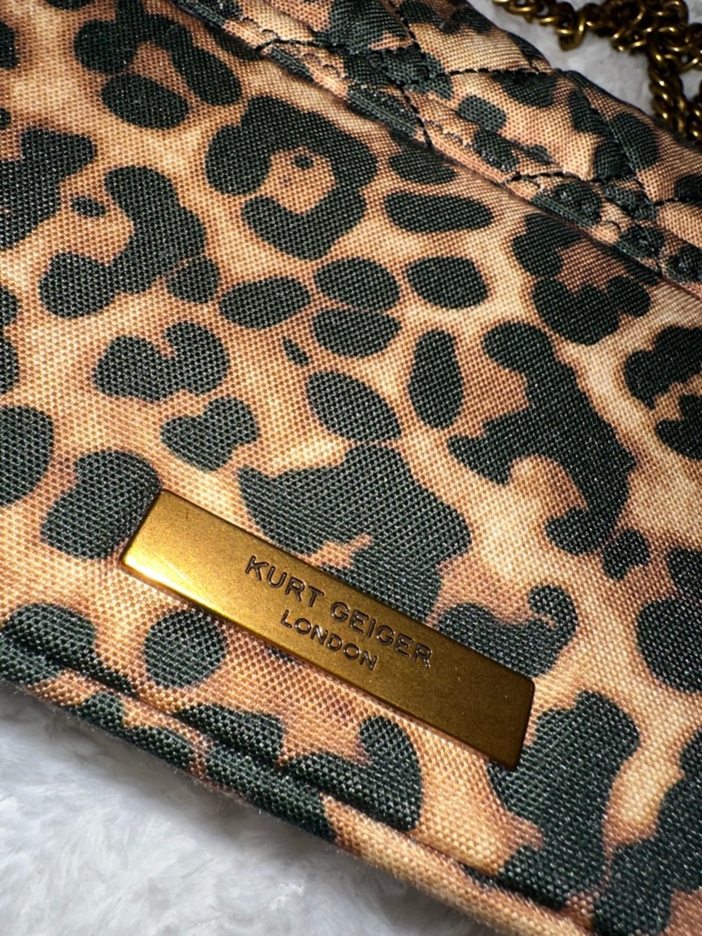 Kurt Geiger Leopard Print Mini Shoulder Bag with Embellished Eye - Picture 12 of 16